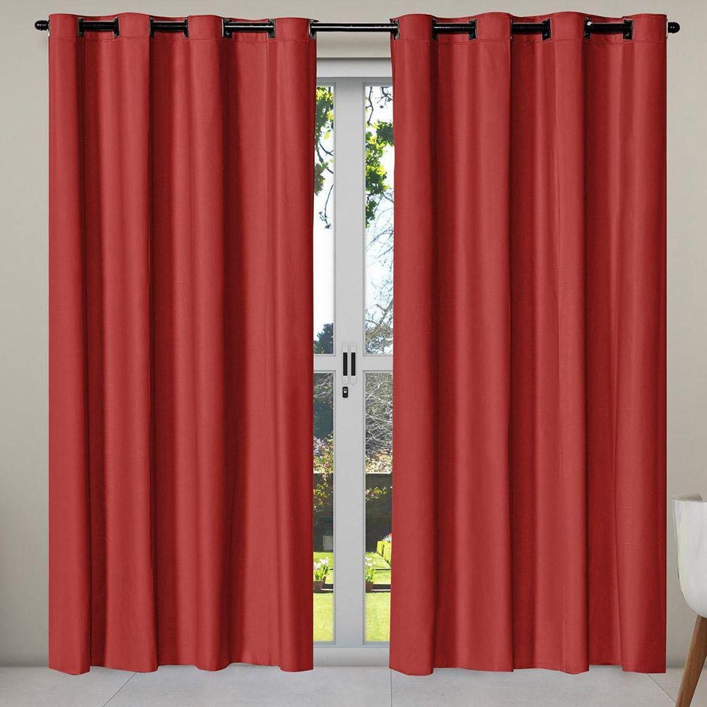 Cortina Blackout 100% Pvc 2,80M X 2,30M Vermelho Corta Luz