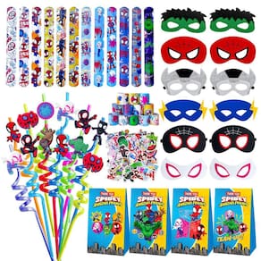 Conjunto de lembrancinhas para festas, FAVOYCPAR, 86 unidades, Spidey and Friends