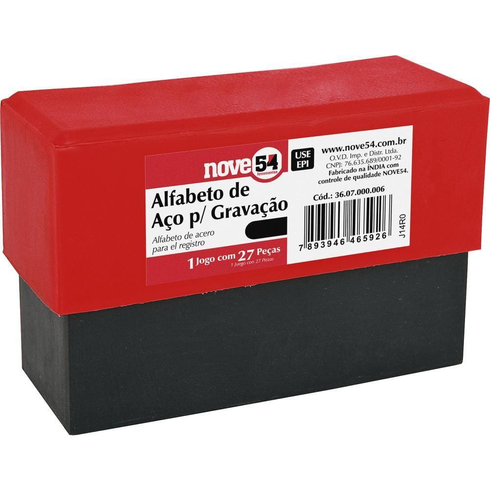 Alfabeto de aço punção 10mm a-z para gravação - Nove54