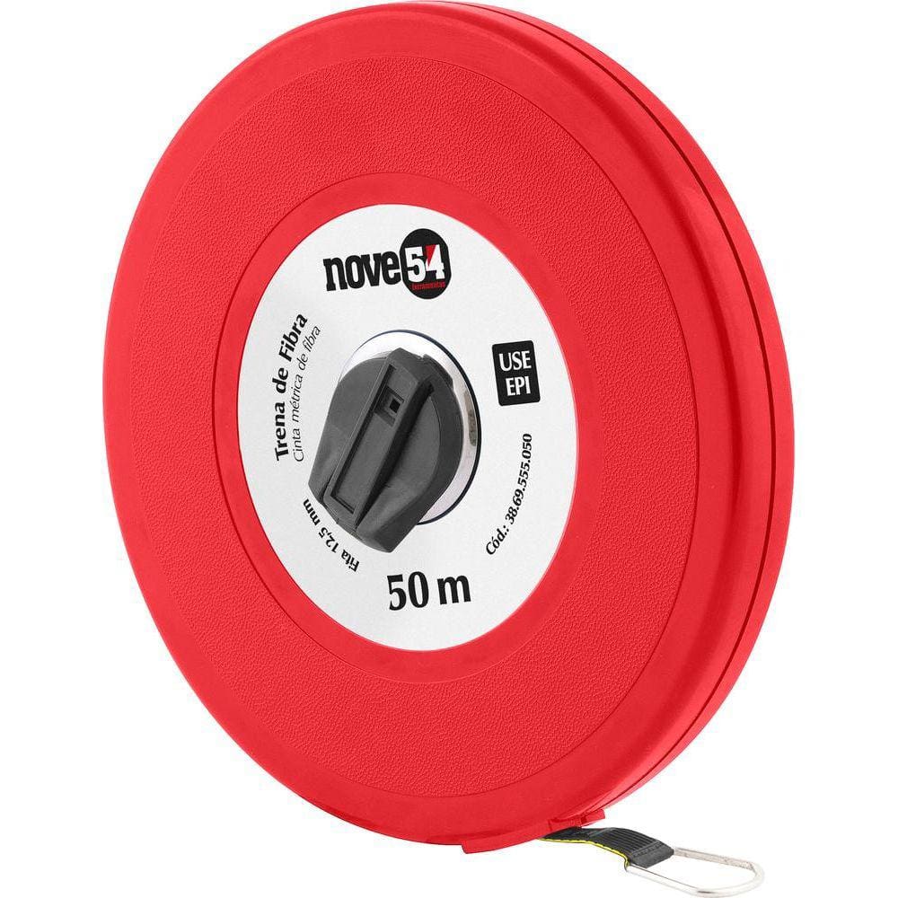 Trena fibra 50mx12,5mm longa fechada - Nove54
