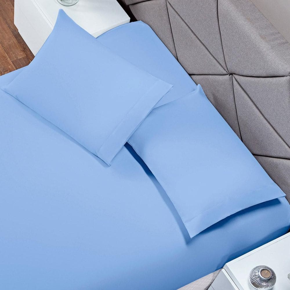 Kit 4 Fronhas 70 X 50 Soft Capa Travesseiro Envelope Azul