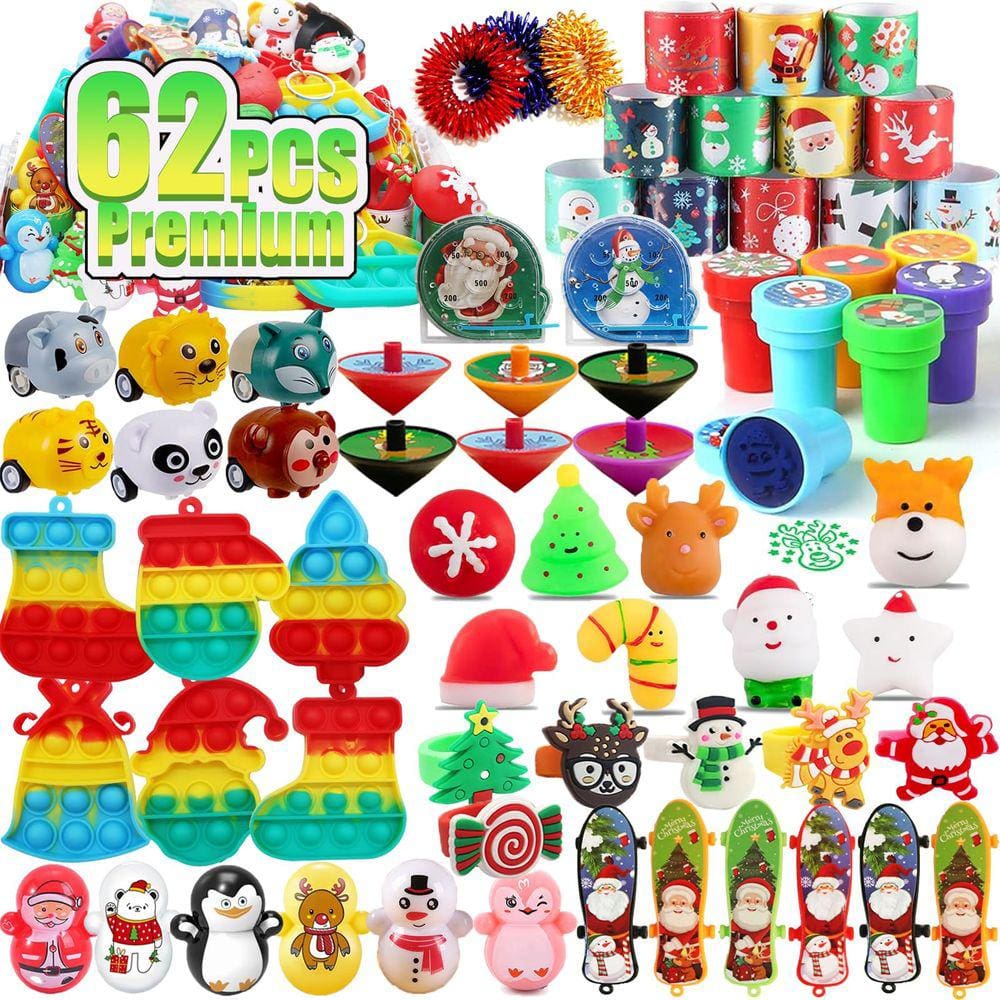 Lembrancinhas de festa Mctuoba 62 unidades de Natal para crianças com Pop It Fid