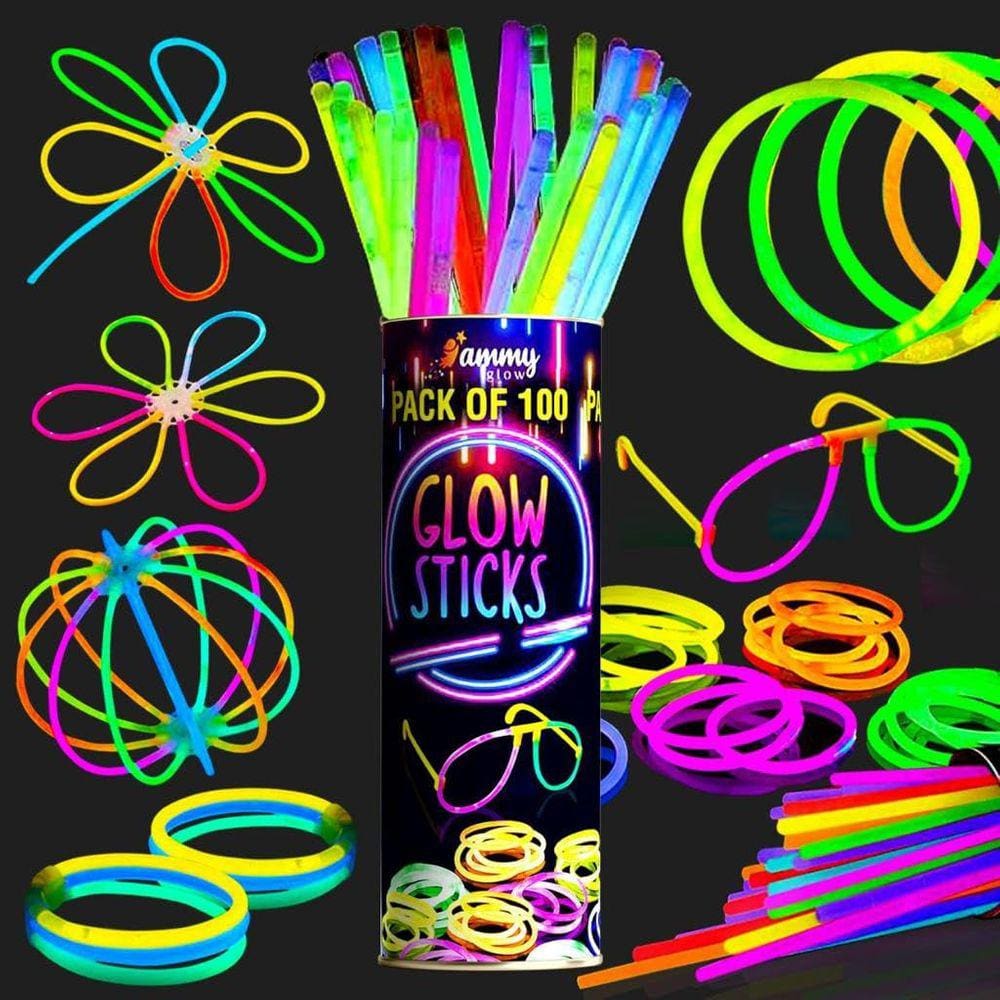Glow Sticks Ammy Glow, 205 unidades com kit de óculos, pacote de festa