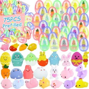 Ovos de Páscoa pré-preenchidos Kiss Monkey com brinquedos macios x75