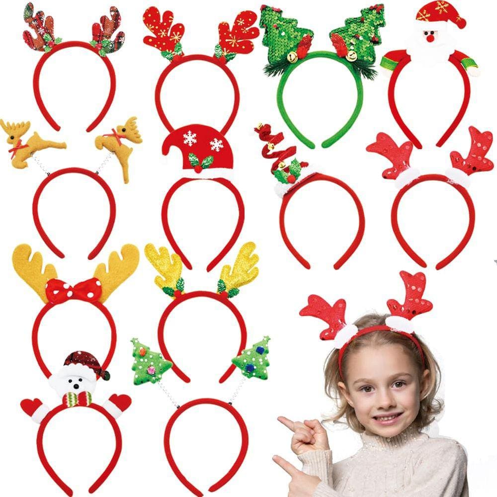 Tiaras de Natal LUKBERA 12 peças de rena, chifre, árvore de Natal