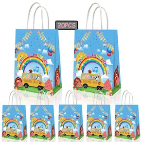 PINKSTEP, 20 peças de suprimentos para festas de aniversário de melão, decorações para festas infantis, sacolas de presentes, bolsas de doces para men