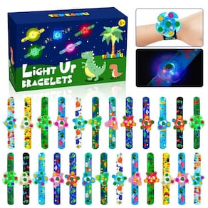 Party Favors SEKEAHU Light Up Fidget Rotating Toy Dinosaur