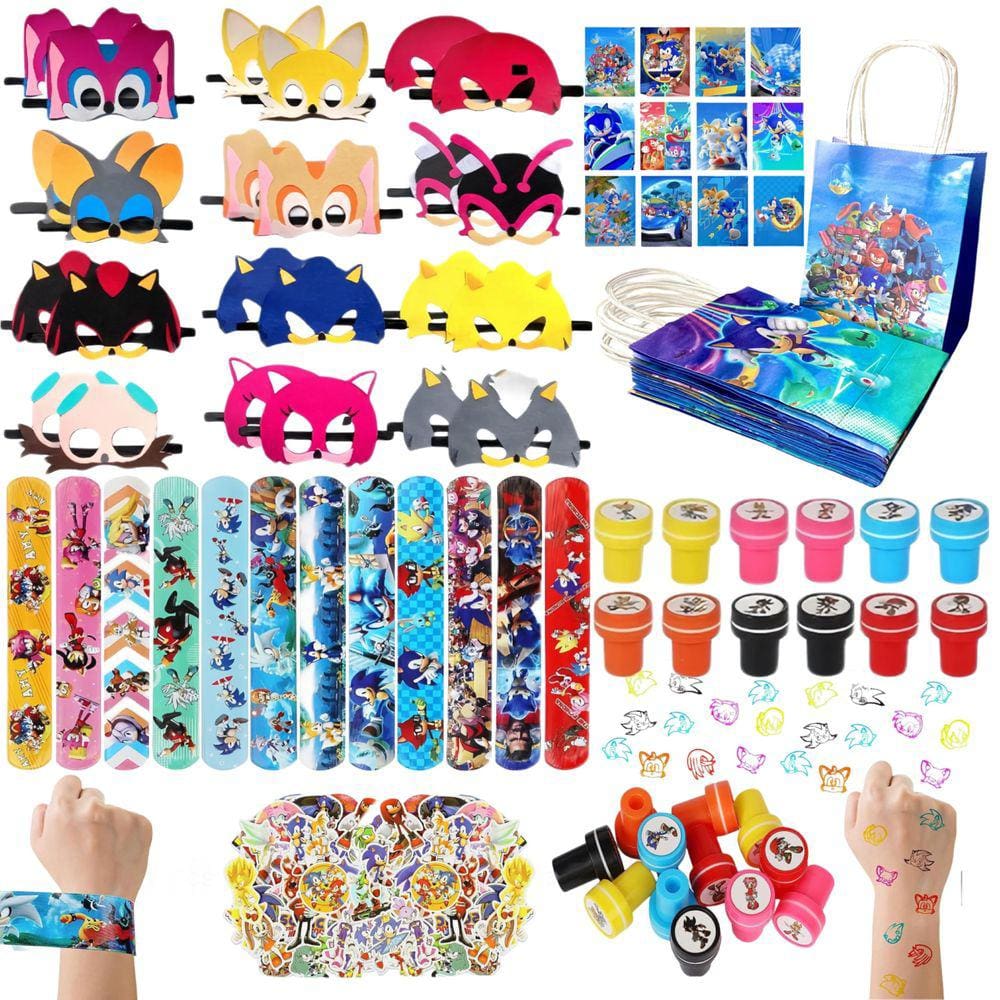 Party Favors SagNus Sonic 98 unidades para crianças com pulseiras de tapa