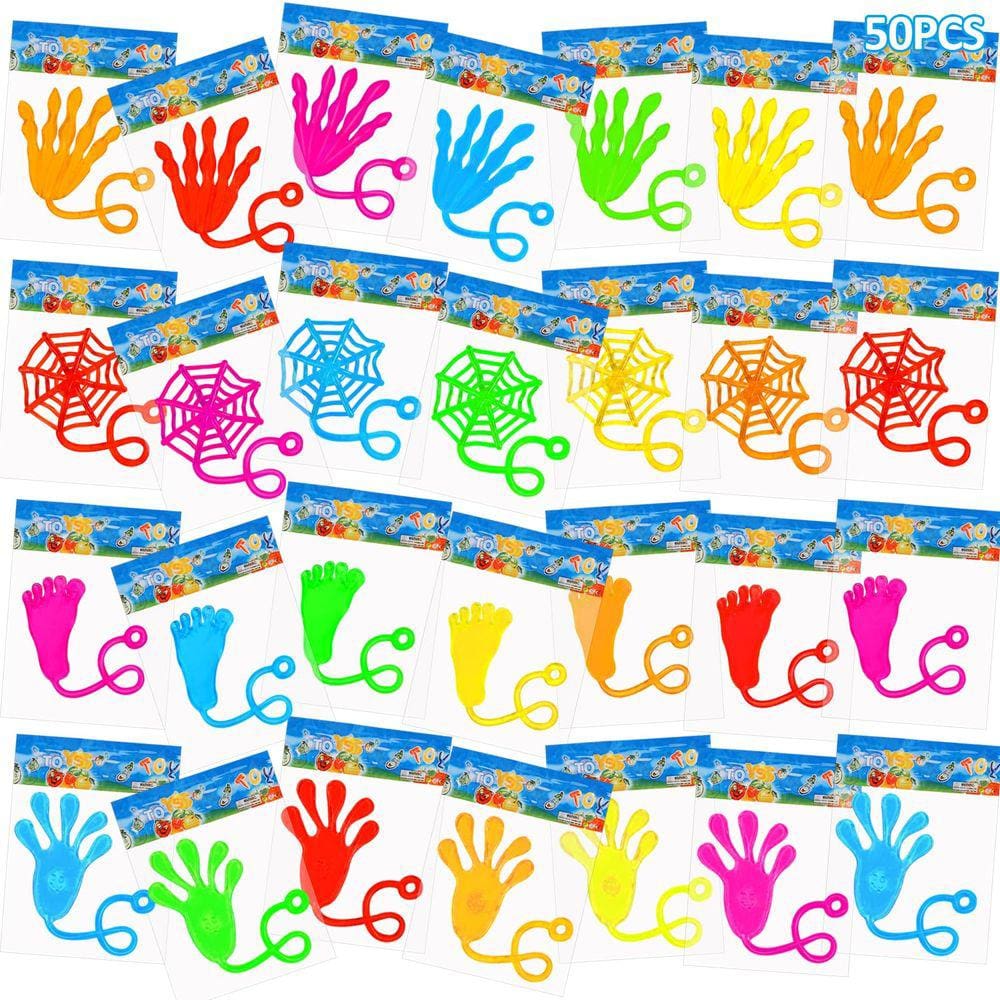 Pacote de 50 lembrancinhas de festa Sticky Hands ALKNOT para meninos e meninas