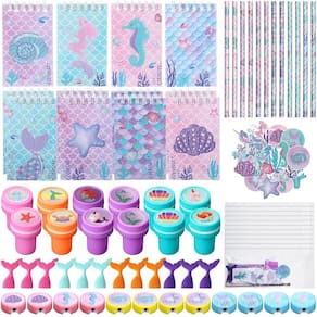 Conjunto de lembrancinhas de festa Mermaid School Stationery 86 unidades para crianças