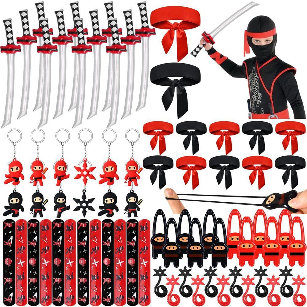 Conjunto de lembrancinhas de festa Lofancy Ninja 72 unidades para crianças de 3 anos ou mais