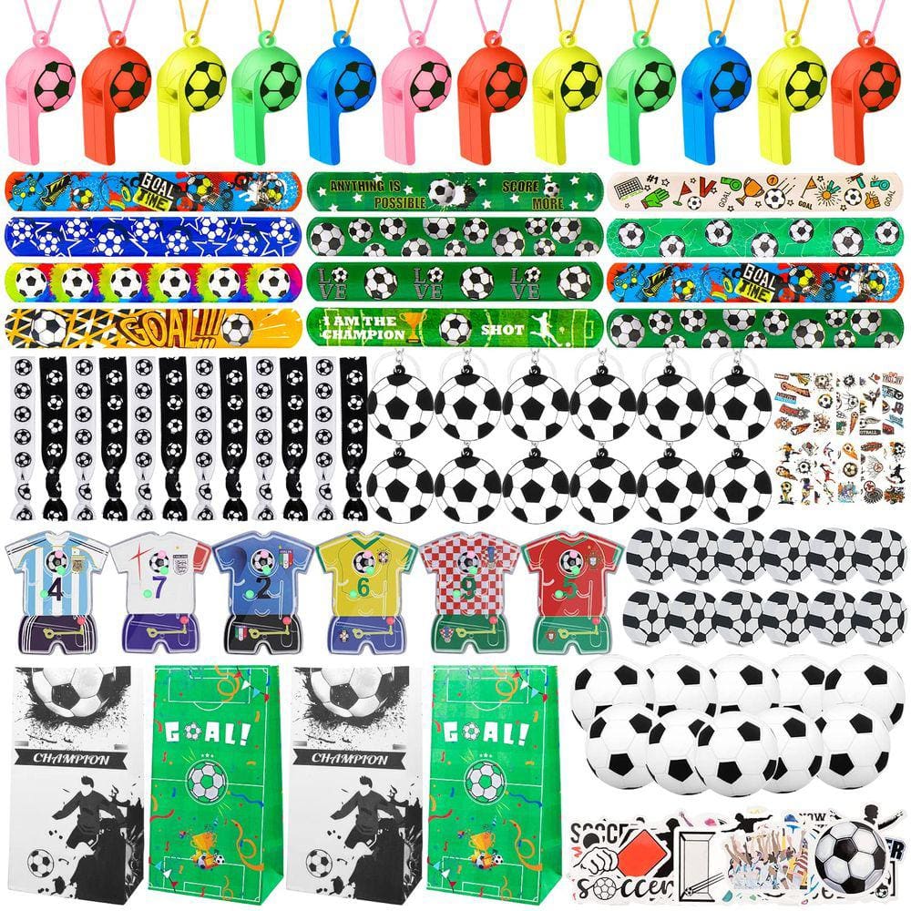 Lembrancinhas de festa DoyoDoya 158 unidades de futebol com bolsas Whistle Ball