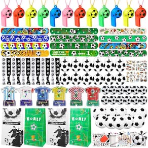 Lembrancinhas de festa DoyoDoya 158 unidades de futebol com bolsas Whistle Ball