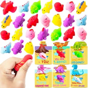 Cartões de Dia dos Namorados com dinossauro Mochi Squishy Toys 36 unidades