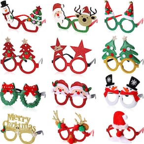 Óculos de Natal Threan para crianças e adultos, festa de Natal