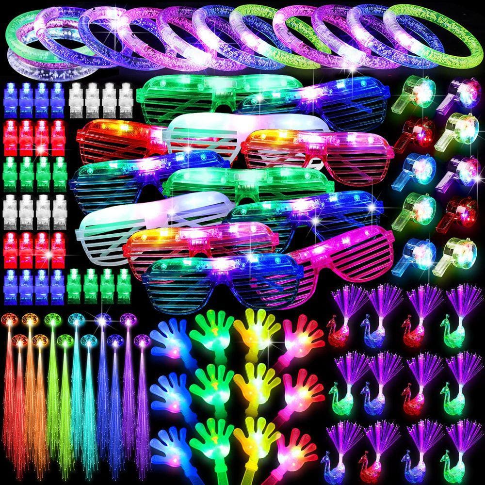 Conjunto de artigos de festa Maitys, 122 unidades Glow In The Dark w/ Light