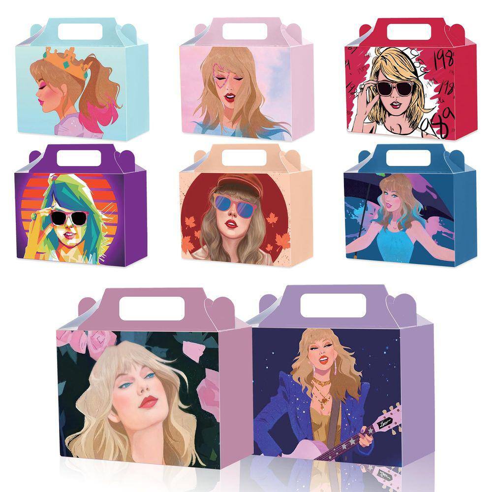 Caixas de festa, suprimentos para festas de aniversário Tay-lor Singer, pacote com 24