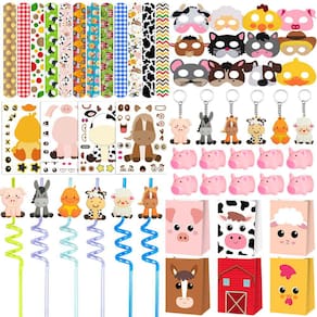 Conjunto de lembrancinhas de festa Farm Animals 84 unidades para festa de aniversário infantil
