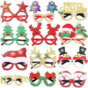 Óculos de Natal Viicoor 12 peças Party Glitter Frames Kids