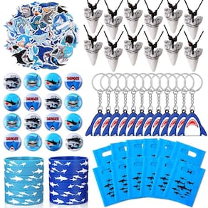 Suprimentos de festa Jerify 110 peças para festa de aniversário com tema de tubarão