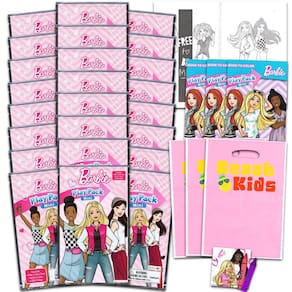 Conjunto de lembrancinhas de festa Bendon Barbie Mini Grab n Go com coloração