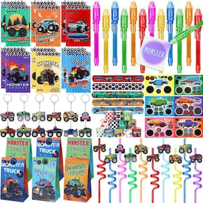 Conjunto de lembrancinhas de festa Winrayk 84 unidades Monster Truck Birthday Kids