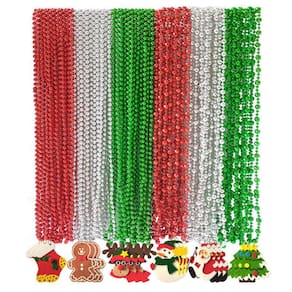 Colares de miçangas Dyhayaer Christmas, 100 unidades para festas infantis