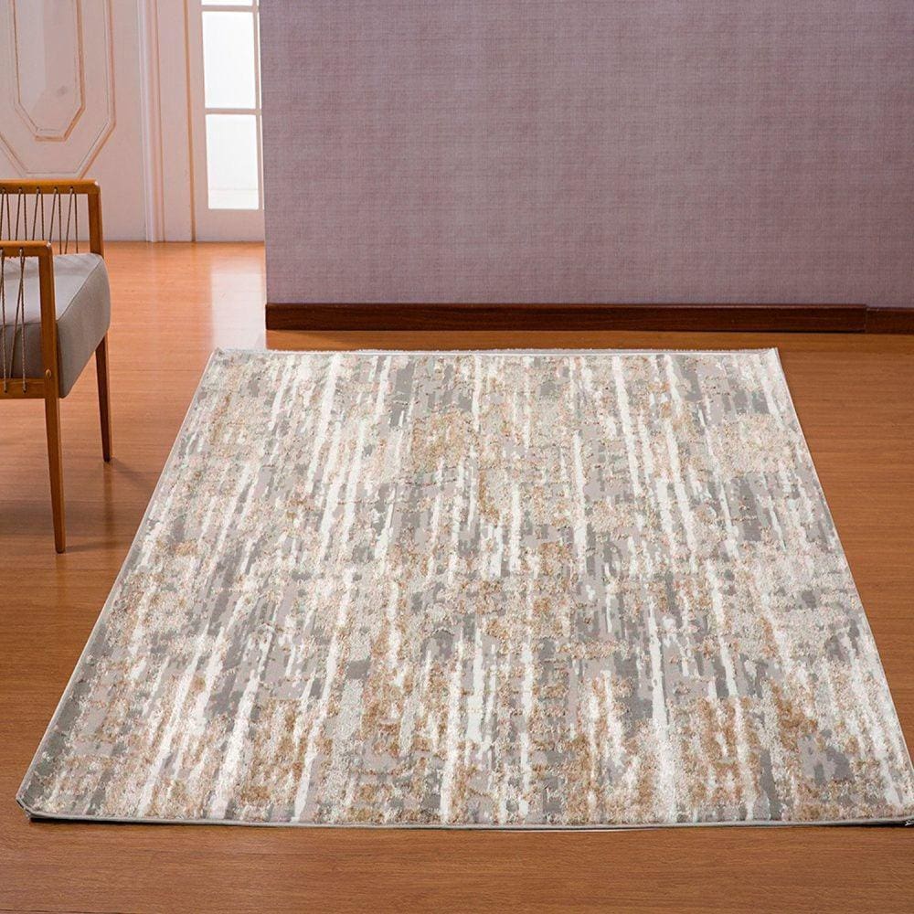 Tapete Decorativo 2,50 X 3,00 Lucena Cinza/Bege/Branco