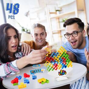 Jogo Tetra Tower Stacking TOKSEL 48 PCS para crianças e adultos