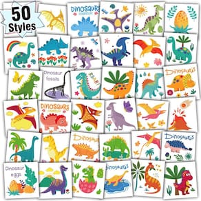Tatuagens temporárias PARTY Dinosaur Kids 50 Styles