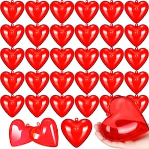 Caixa de doces Macarrie Large Valentine Hearts, pacote com 30 unidades translúcidas
