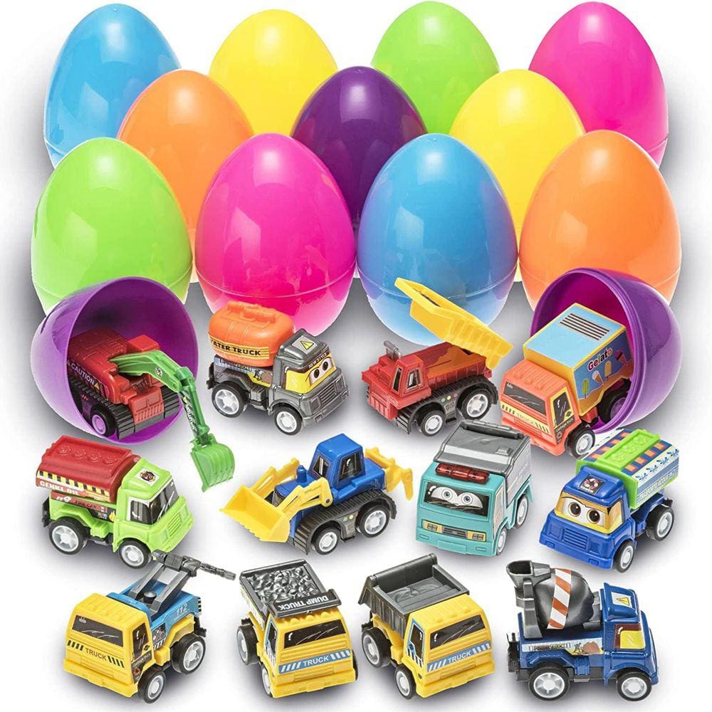 Ovos de Páscoa cheios de brinquedos PREXTEX com vaso de construção retrátil