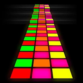 Tapete Neon Dance Floor Haull 300 x 100 cm Blacklight