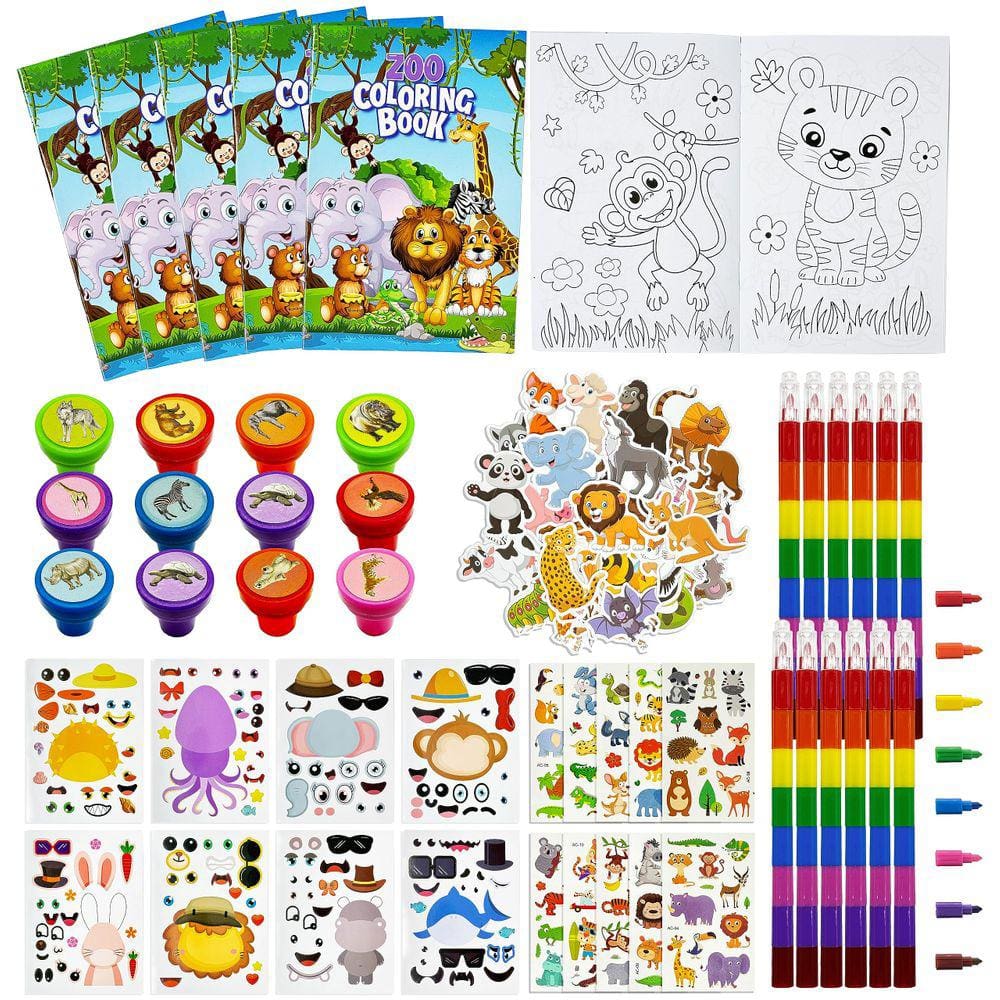 Conjunto de lembrancinhas de festa Cinrobiye 110 unidades com tema Jungle Safari