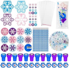 Conjunto de papelaria Cinrobiye 194 unidades Snowflake Winter Christmas