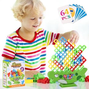Tetra Tower Game LIMYIOM Stack Attack 64 unidades para crianças e adultos