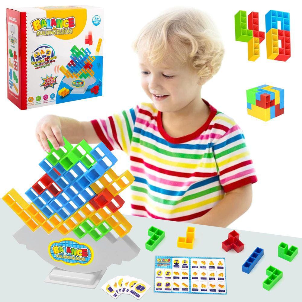 Tetra Tower Game LUYITOM 48 PCS Balancing Stack Building Blog