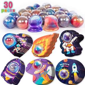 Conjunto de cartões de Dia dos Namorados DAZONGE 30 com Galaxy Slime Balls Kid