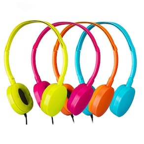 Pacote de 4 fones de ouvido YMJ Y4 Bulk para crianças, estudantes e escolas