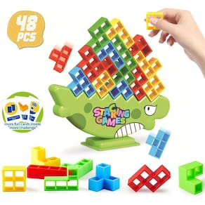 Jogo de blocos de empilhamento Tetra Tower Balance VOMYOZB 48 unidades