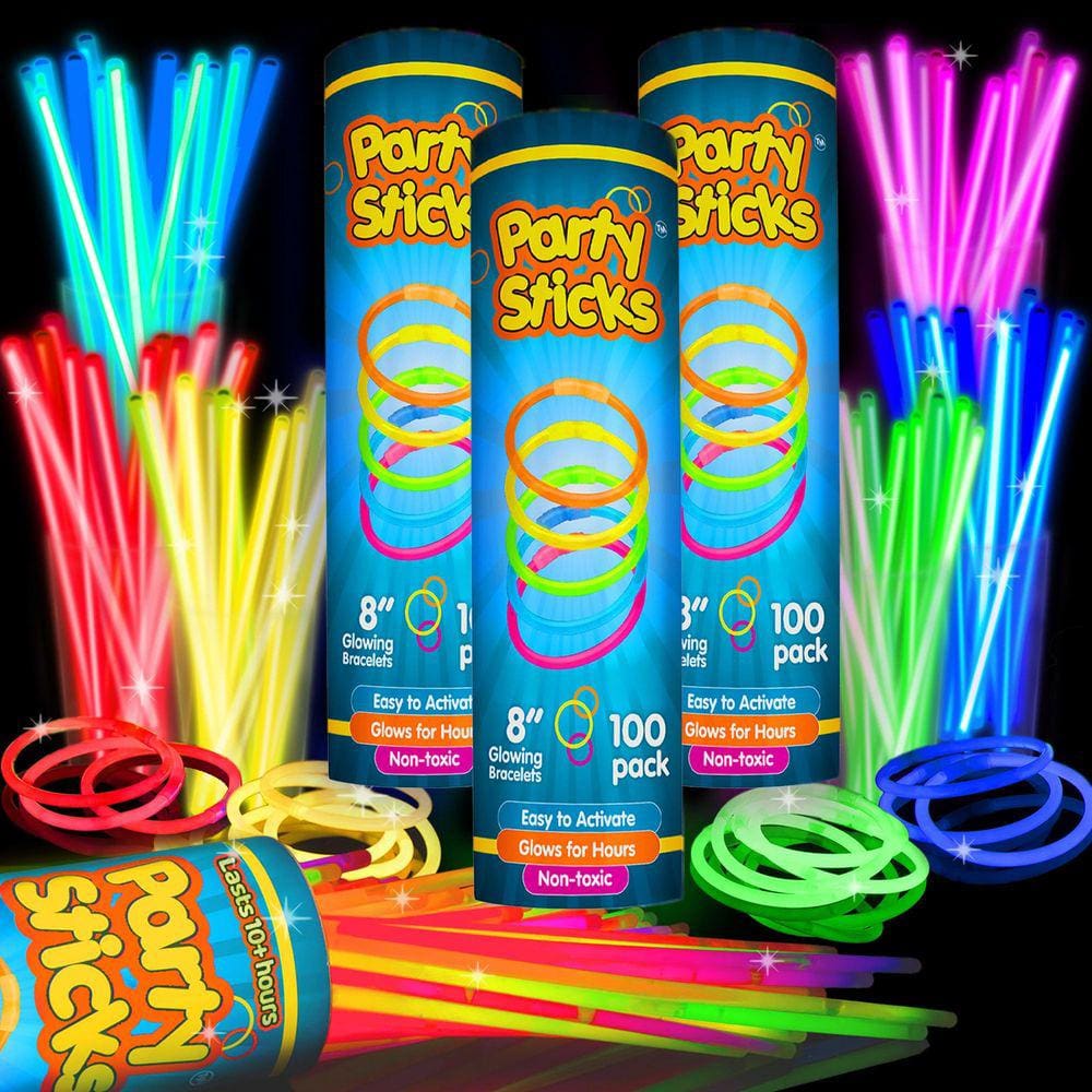 Joias Glow Sticks, lembrancinhas de festa, pacote com 300 palitos de festa com conexão