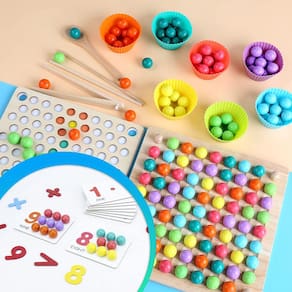 Brinquedo Montessori EGGFINE 5 em 1, classificação e empilhamento de cores para crianças