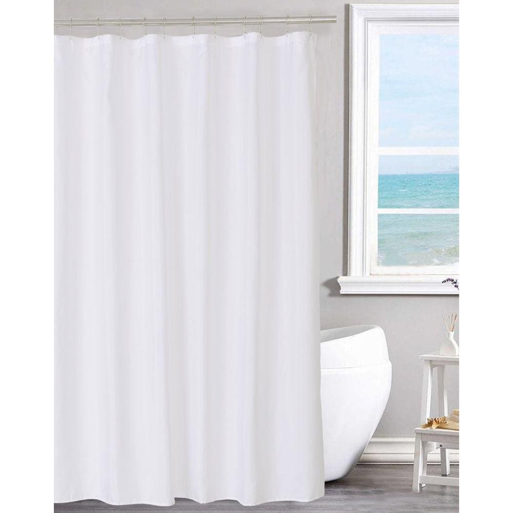 Forro de cortina de chuveiro N&Y HOME Solid White 180x180cm Poliéster