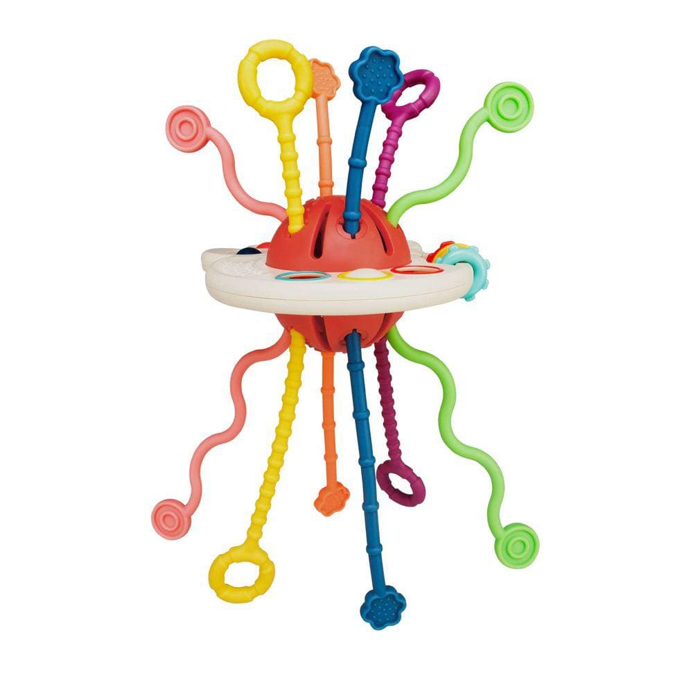 Brinquedo sensorial Aprilwolf Montessori Pull String 6-18 Months Bab