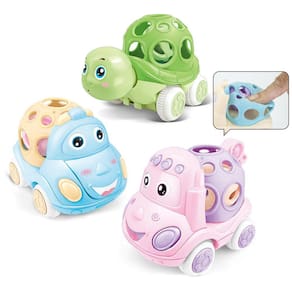 Baby Rattle Roll Car Push Vehicles Soft Rubber Toy Tepear
