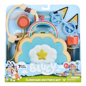 Conjunto de brinquedos Doctor Check Up Bluey Cloud Bag
