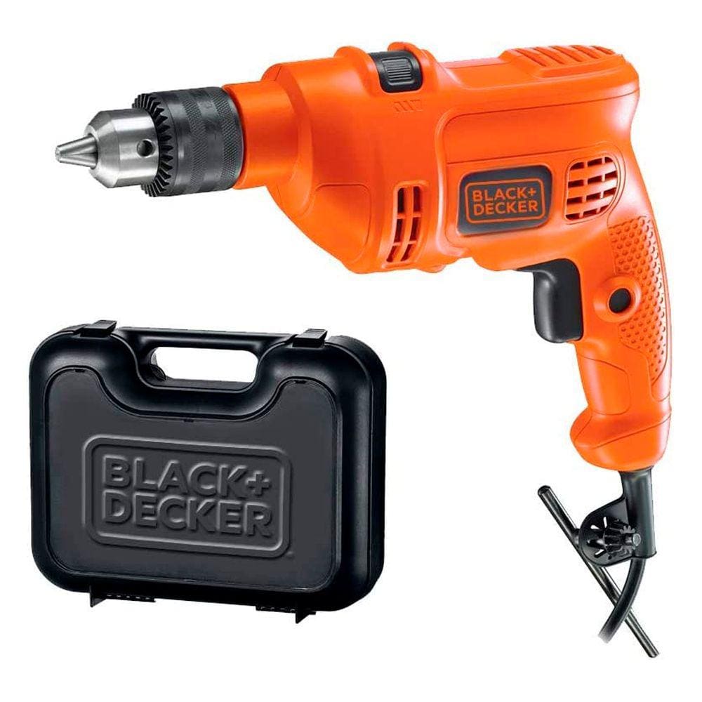 Furadeira de Impacto Black Decker TM500K 3/8" 10mm com Trava e Maleta 560W