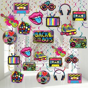 Decorações de festa Containlol 80s Retro 53 peças