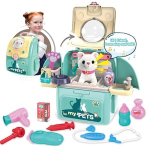 Conjunto de brinquedos Pet Care & Doctor Pretend MAGIC4U com mochila de 3 a 6 anos