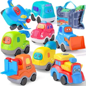Toy Cars XQW para crianças de 1 a 3 anos com bolsa de armazenamento 8